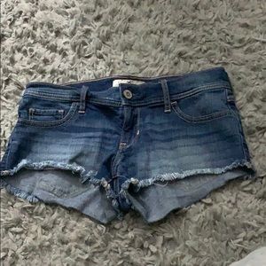 Blue denim shorts